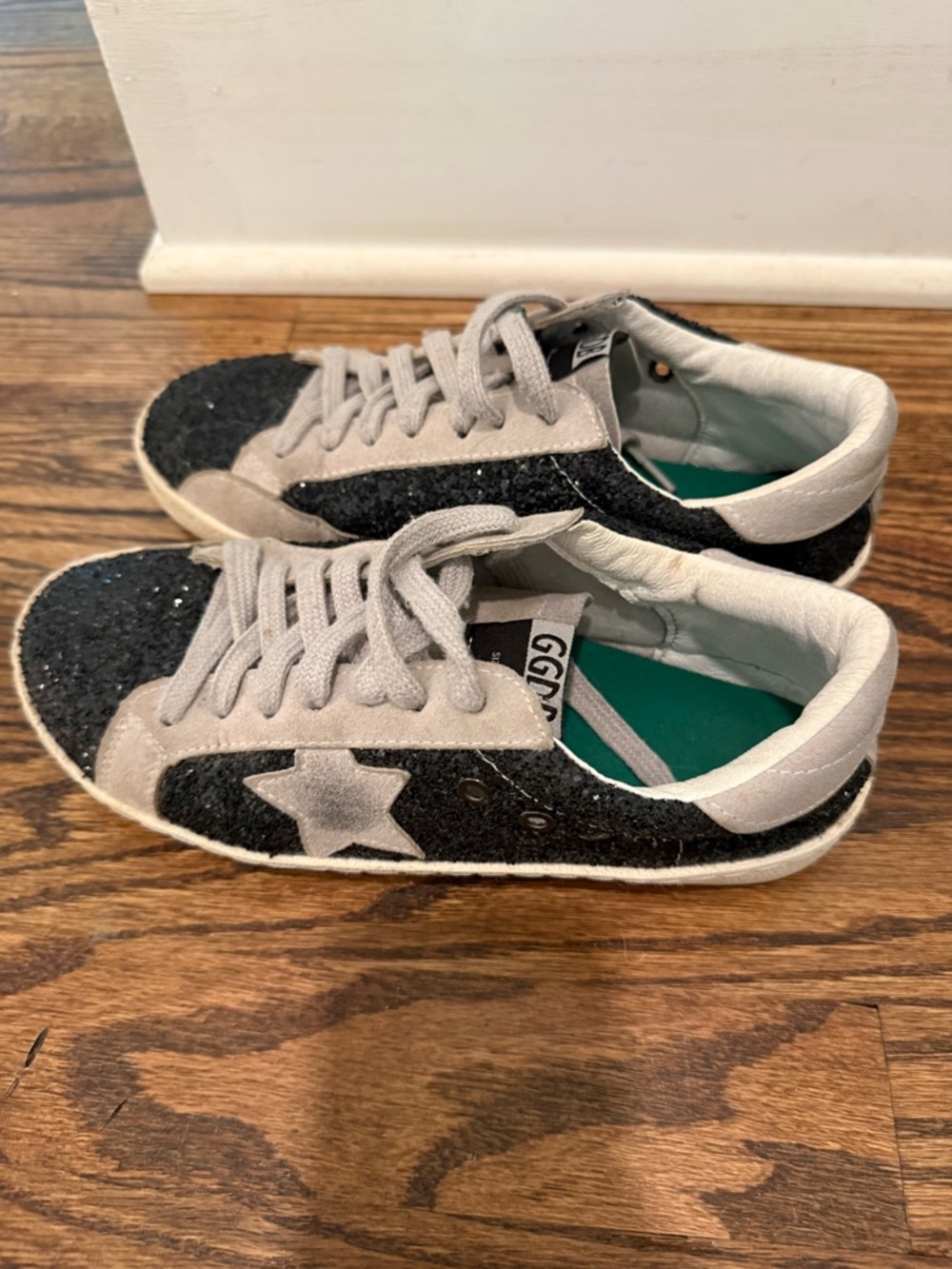 Golden Goose Black Glitter Superstar Sneakers - Picture 4 of 5